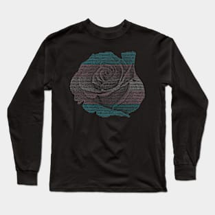 trans pride ascii rose Long Sleeve T-Shirt